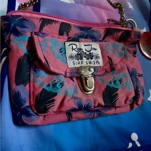 RonJon Surf Shop Pink Floral Crossbody Bag